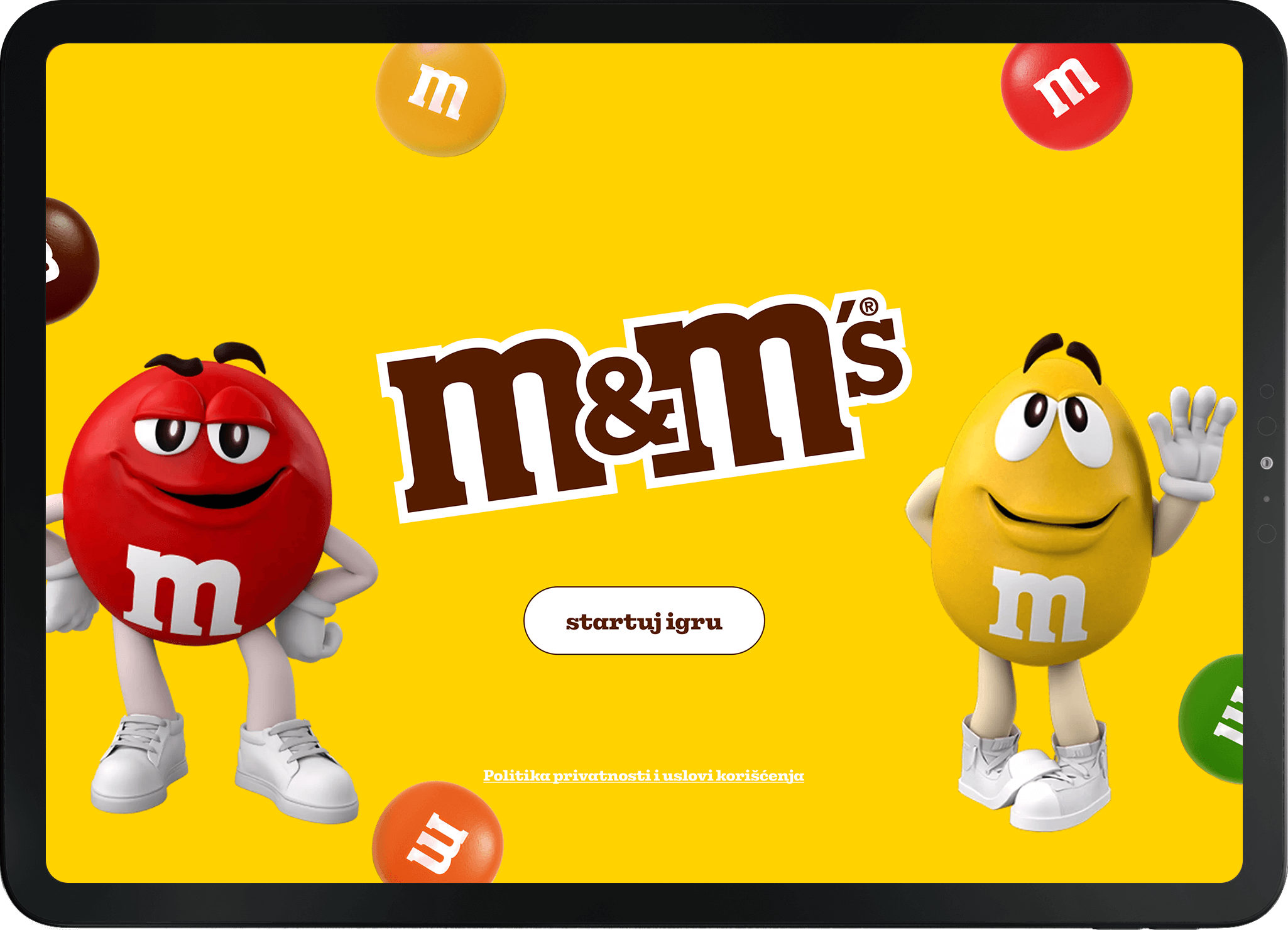 Izrada web aplikacija - M&M's - Karakter - Tablet